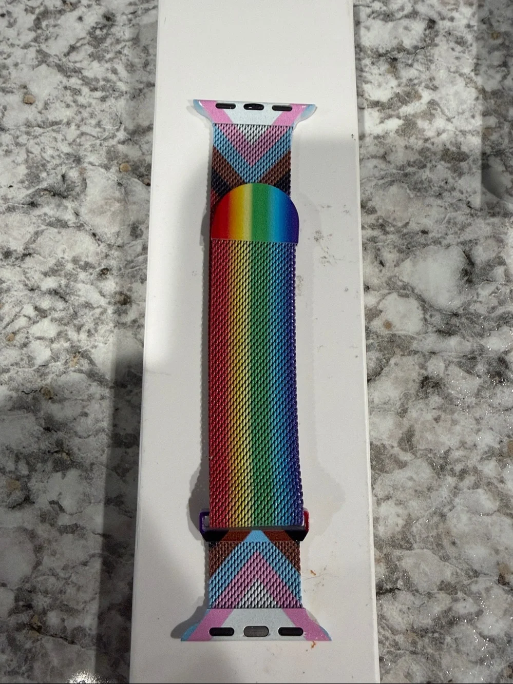 Rainbow Milanese Loop Metal Watch Band - Compatible Smartwatches #39